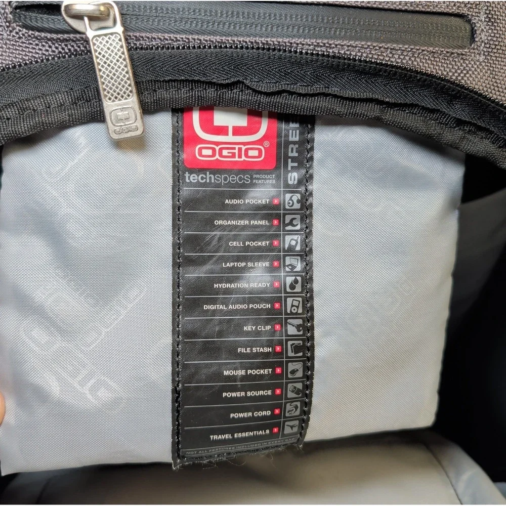 OGIO METRO Tech Backpack Laptop Bag Black Multiple Compartments Organizer Travel